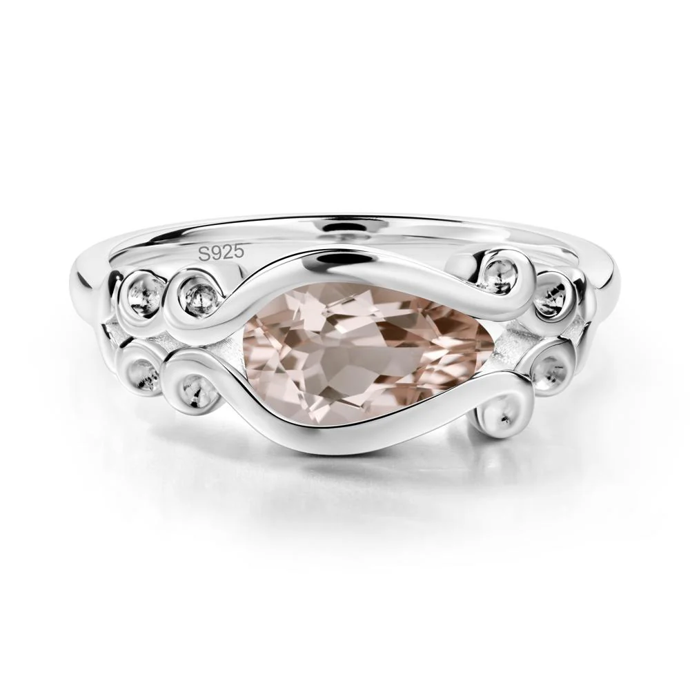 Morganite Scrollwork Ring - Image 4