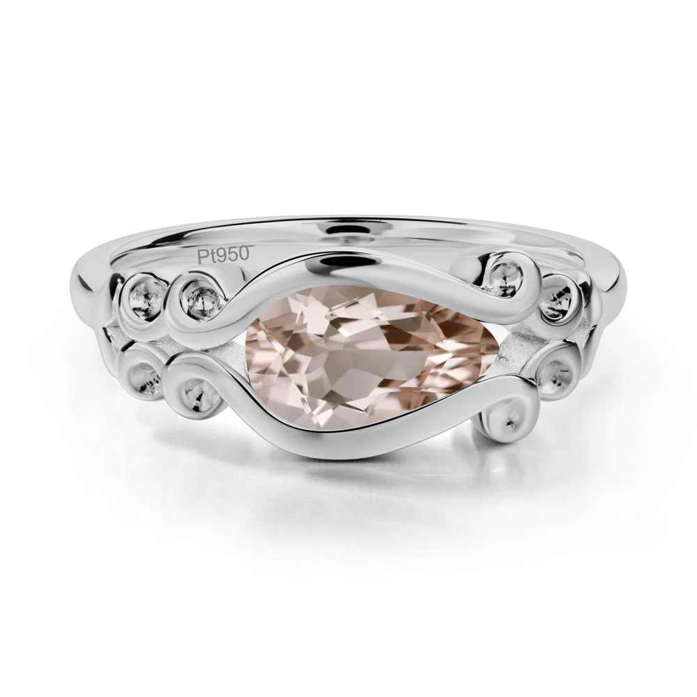 Morganite Scrollwork Ring - Image 7