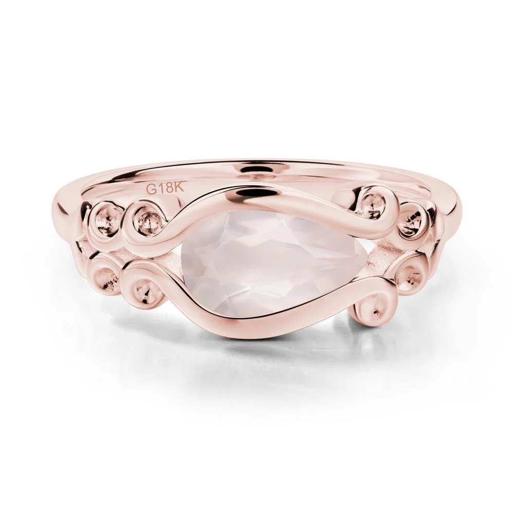 Rose Quartz Scrollwork Ring