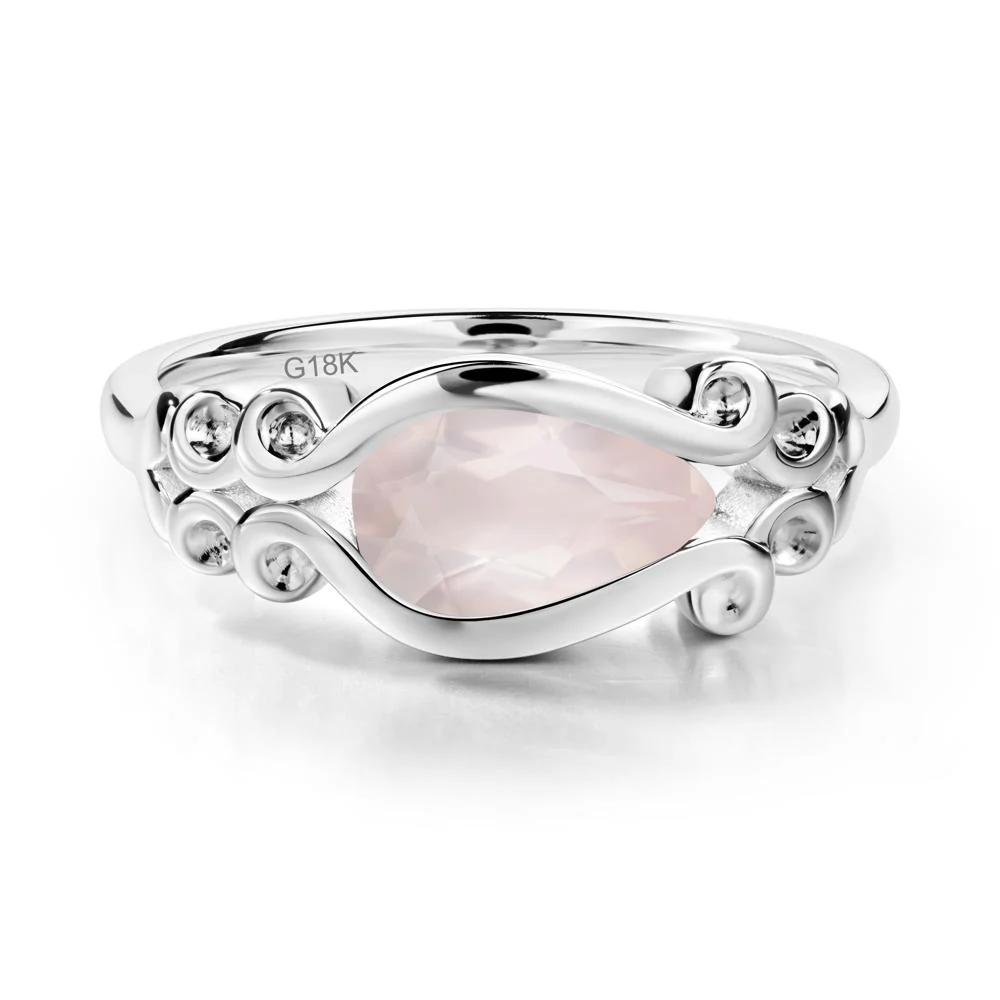 Rose Quartz Scrollwork Ring - Image 6