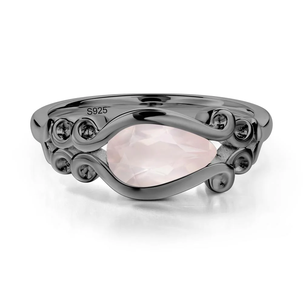Rose Quartz Scrollwork Ring - Image 8