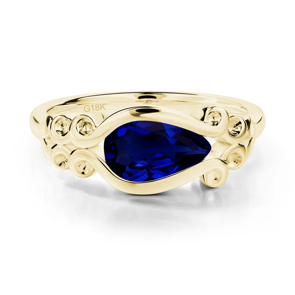 Sapphire Scrollwork Ring - Image 2