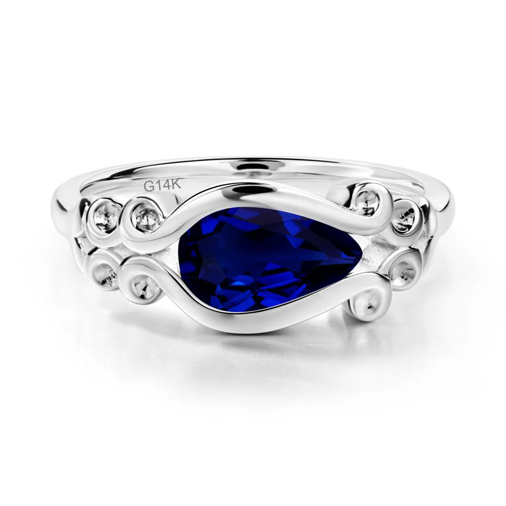 Sapphire Scrollwork Ring - Image 3