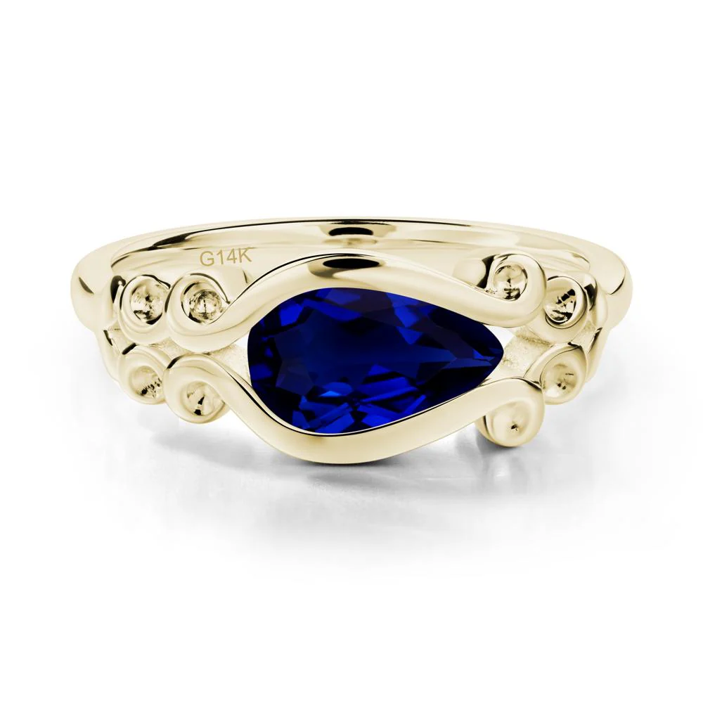 Sapphire Scrollwork Ring - Image 7