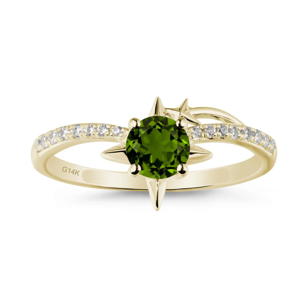 Simple Four Point Star Diopside Ring - Image 4