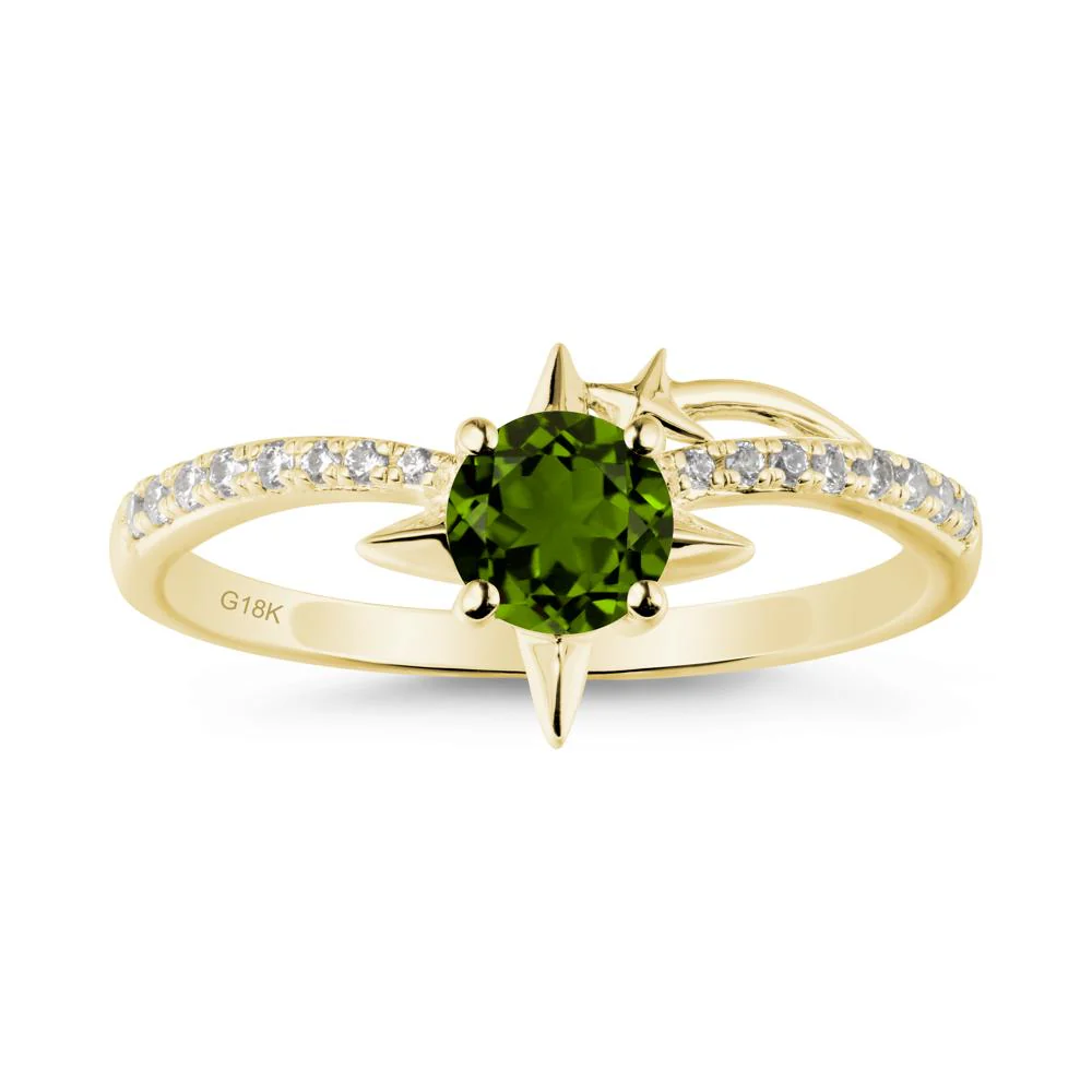 Simple Four Point Star Diopside Ring - Image 7