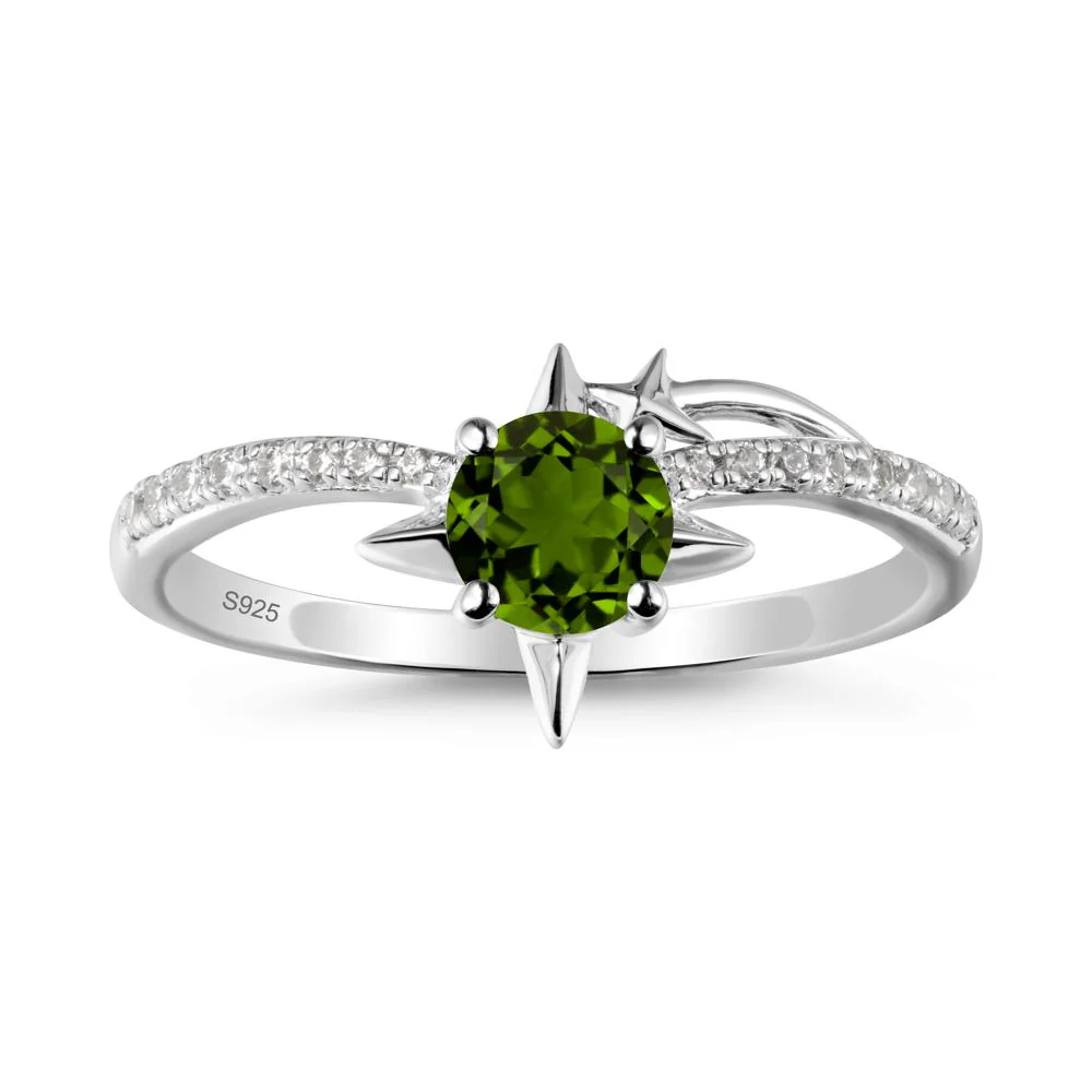 Simple Four Point Star Diopside Ring - Image 9