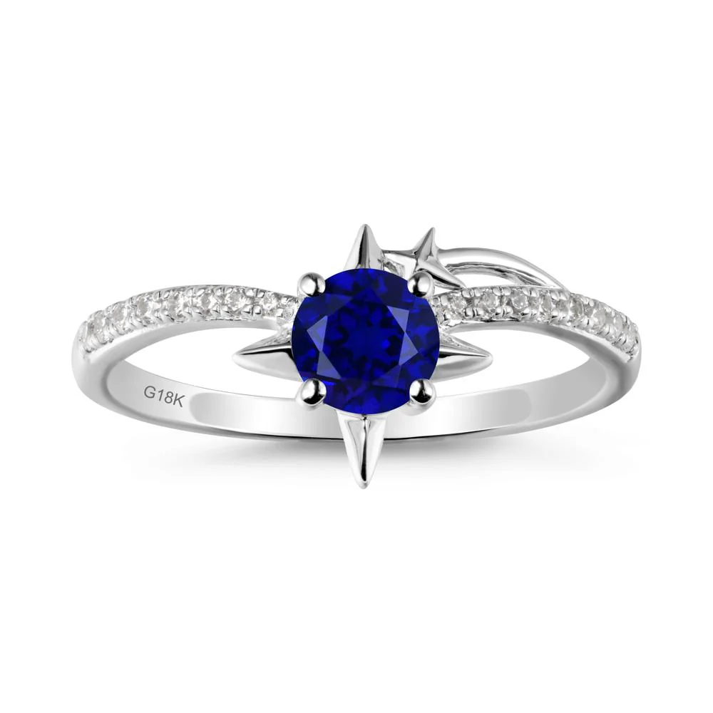 Simple Four Point Star Sapphire Ring - Image 5