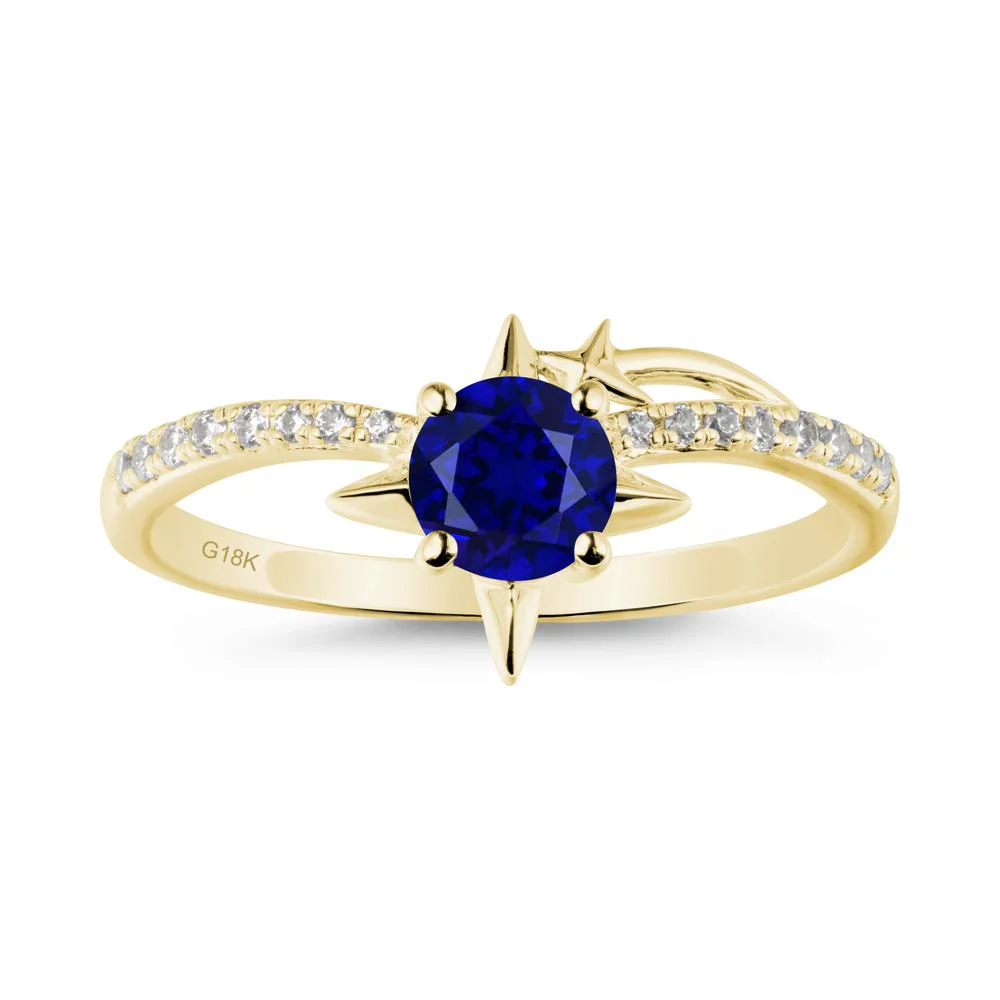 Simple Four Point Star Sapphire Ring - Image 6
