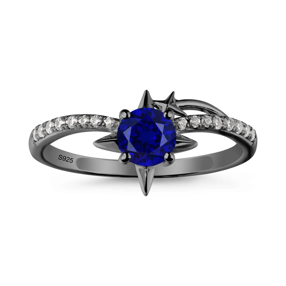 Simple Four Point Star Sapphire Ring - Image 7