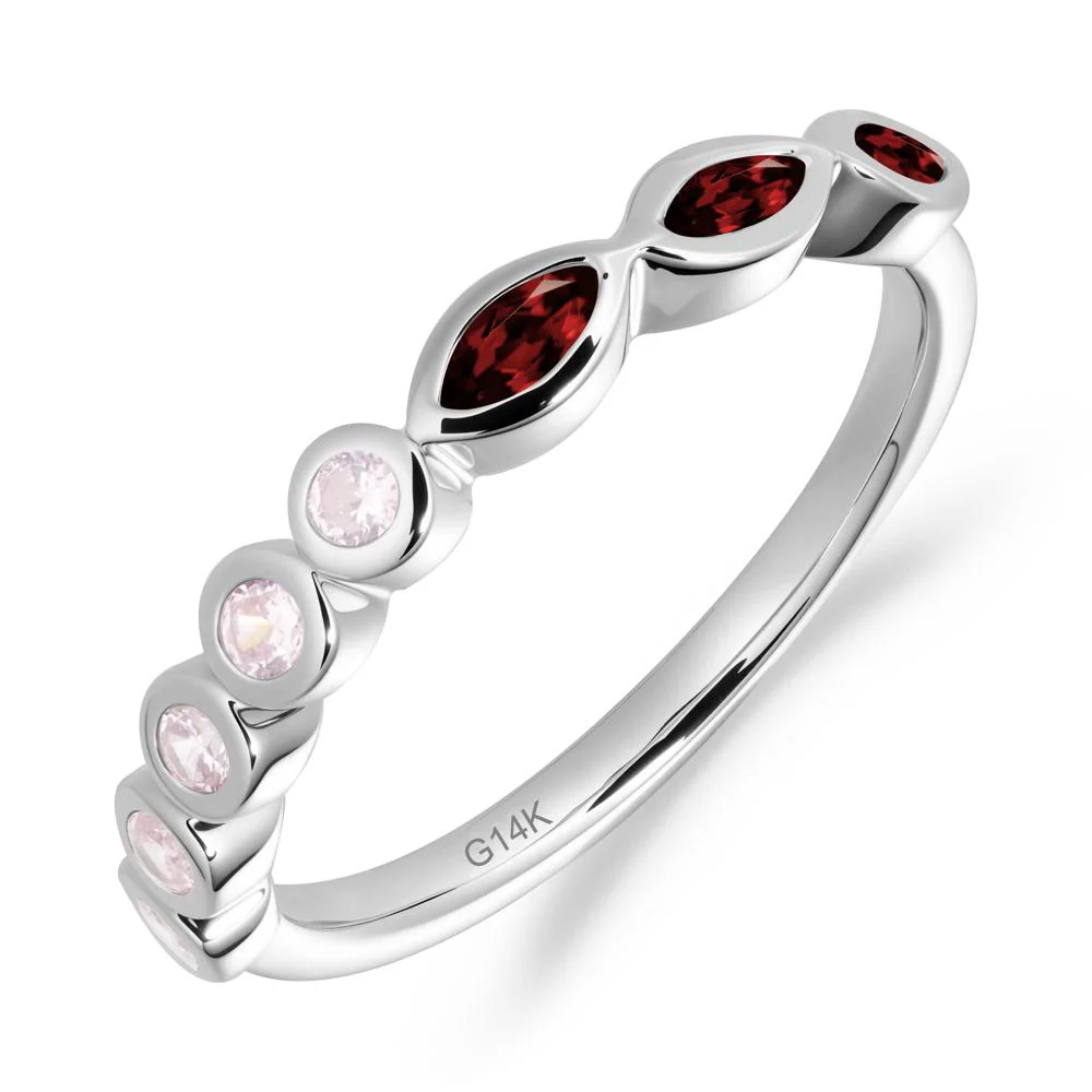 Simple Garnet Bezel Ring - Image 9