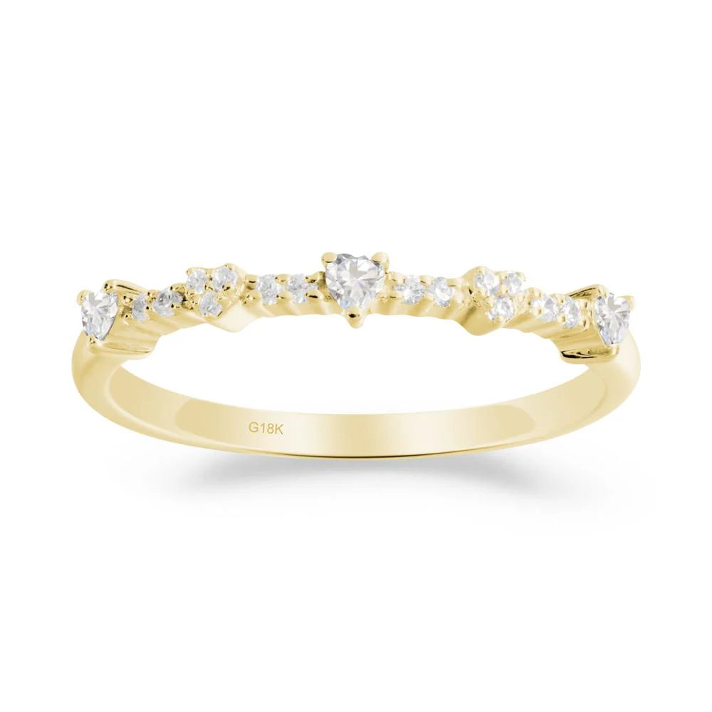 Simple Heart Shaped Cubic Zirconia Promise Ring - Image 7