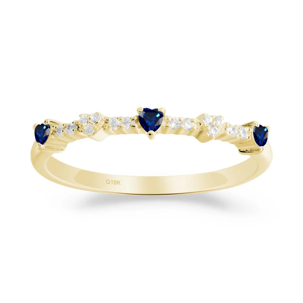 Simple Heart Shaped Sapphire Promise Ring - Image 6