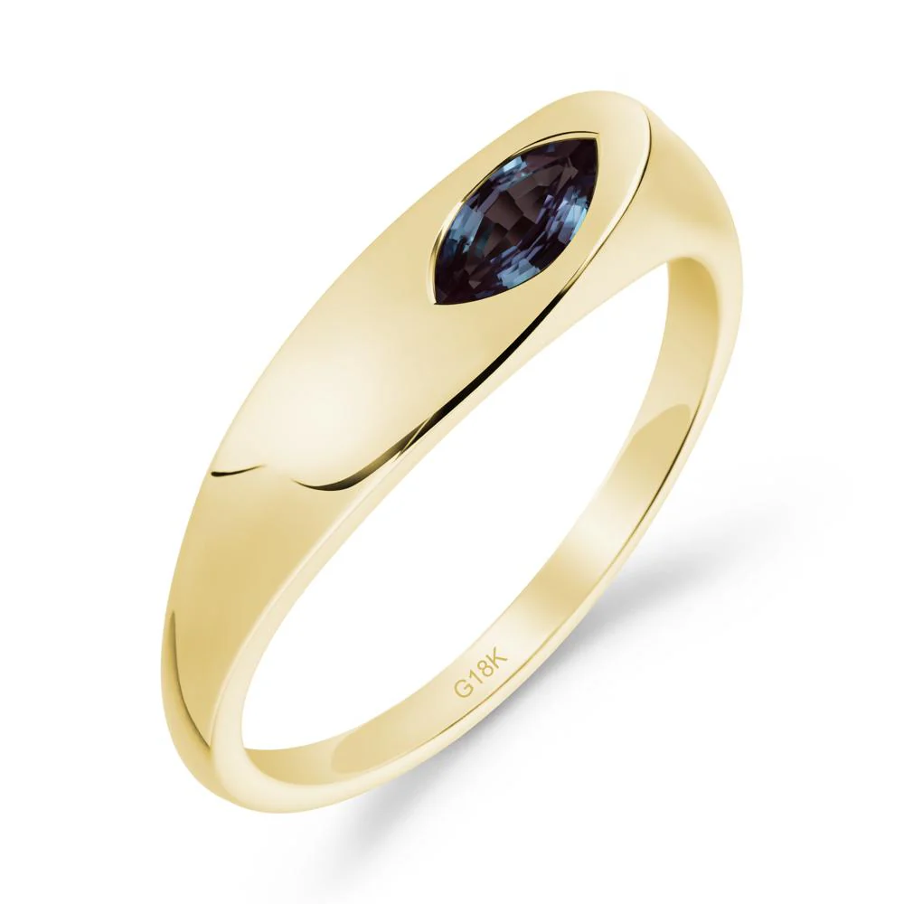 Simple Marquise Alexandrite Ring - Image 4