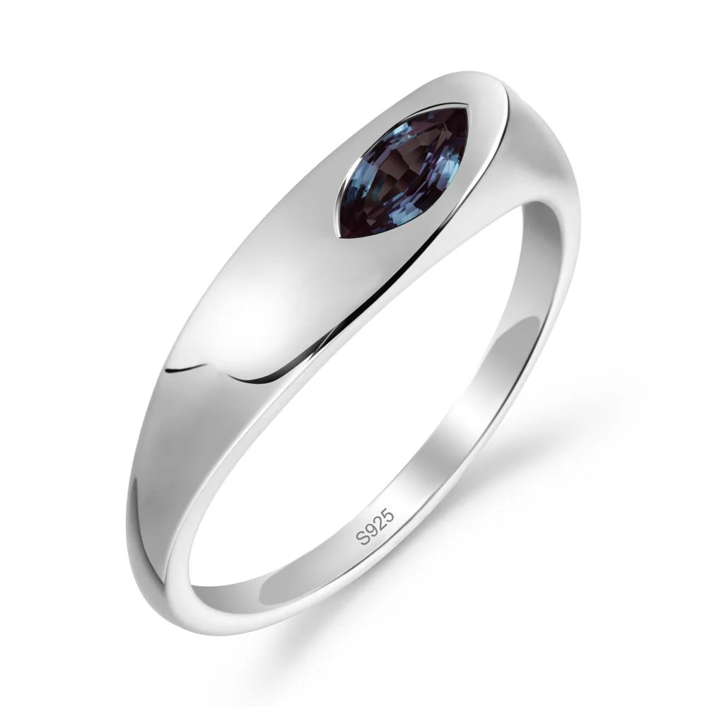 Simple Marquise Alexandrite Ring - Image 9