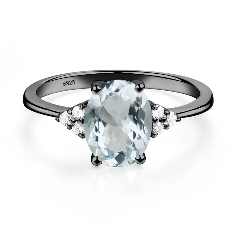Simple Oval Aquamarine Ring - Image 7