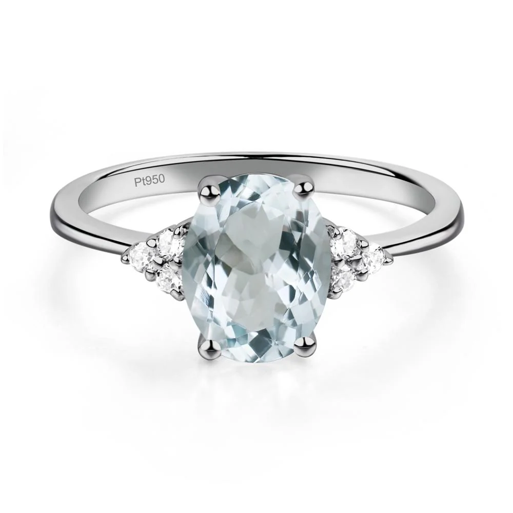 Simple Oval Aquamarine Ring - Image 8