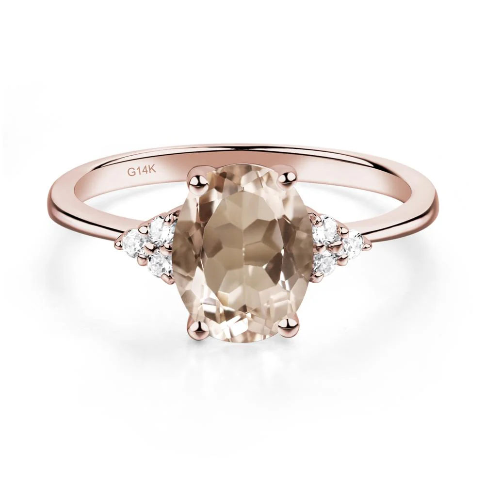 Simple Oval Morganite Ring - Image 2