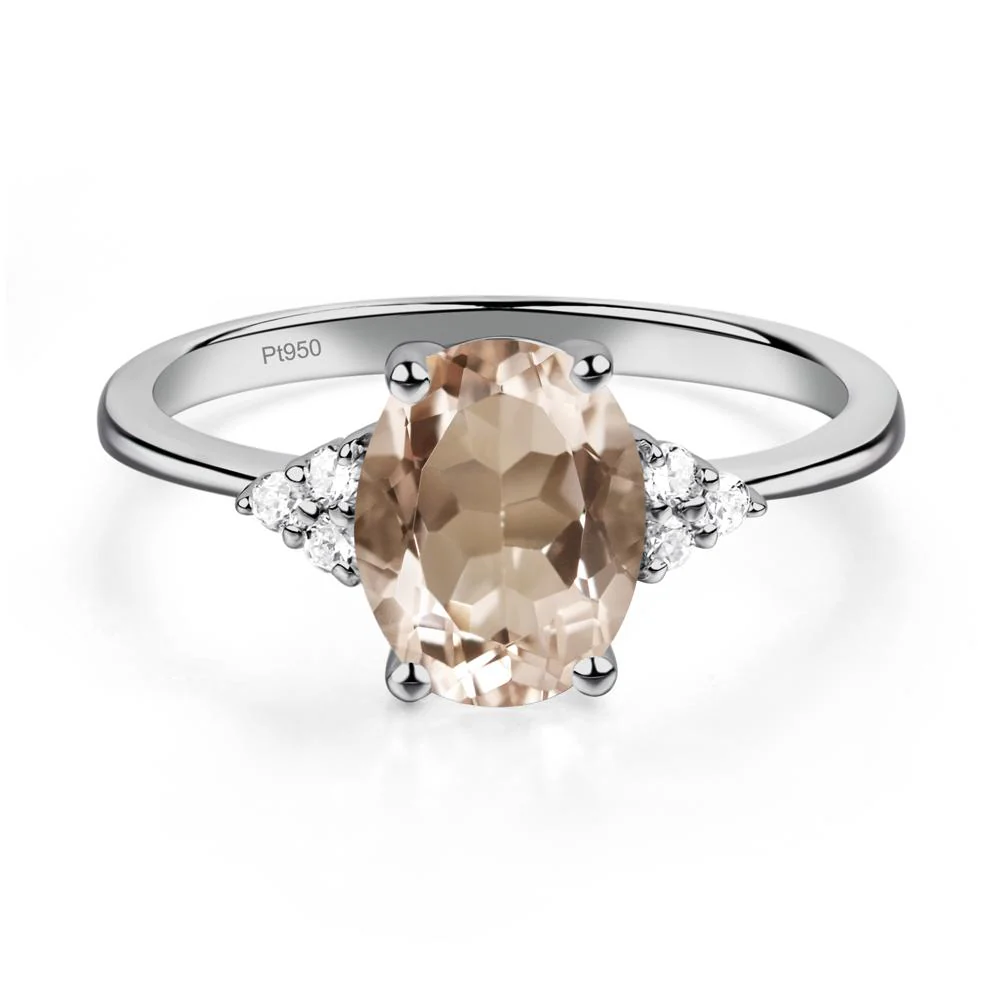 Simple Oval Morganite Ring - Image 8
