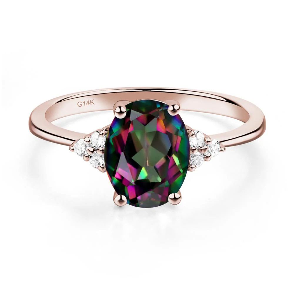Simple Oval Mystic Topaz Ring - Image 2