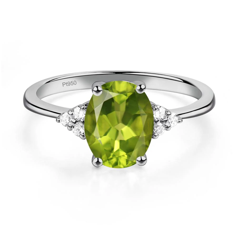 Simple Oval Peridot Ring