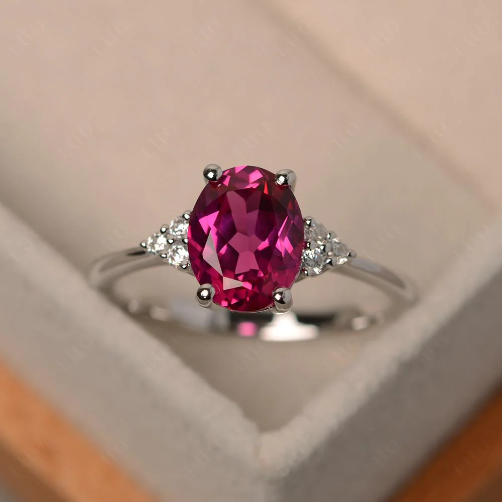 Simple Oval Ruby Ring - Image 10