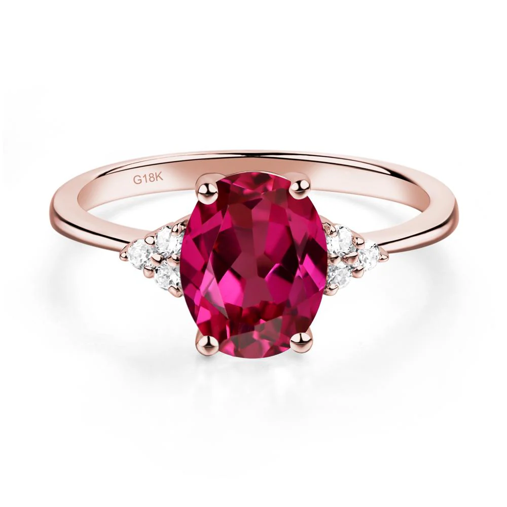 Simple Oval Ruby Ring - Image 4