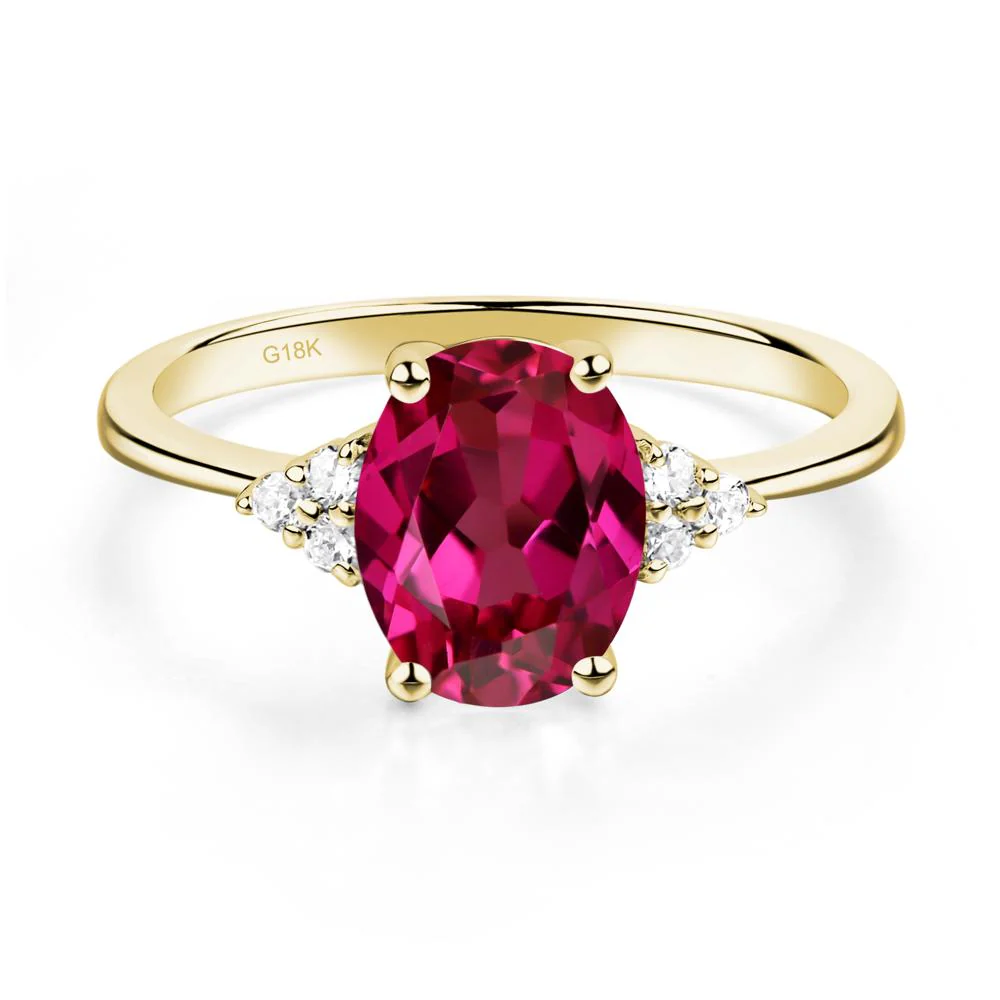 Simple Oval Ruby Ring - Image 6