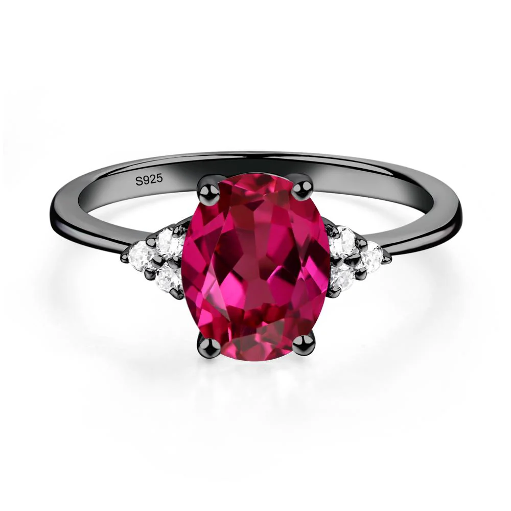 Simple Oval Ruby Ring - Image 7