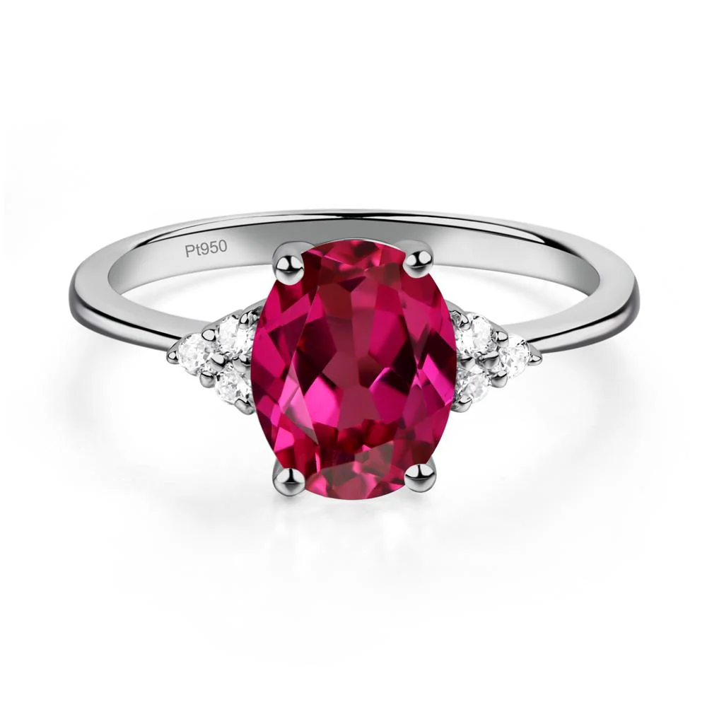 Simple Oval Ruby Ring - Image 8