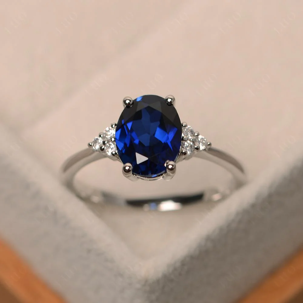 Simple Oval Sapphire Ring - Image 10