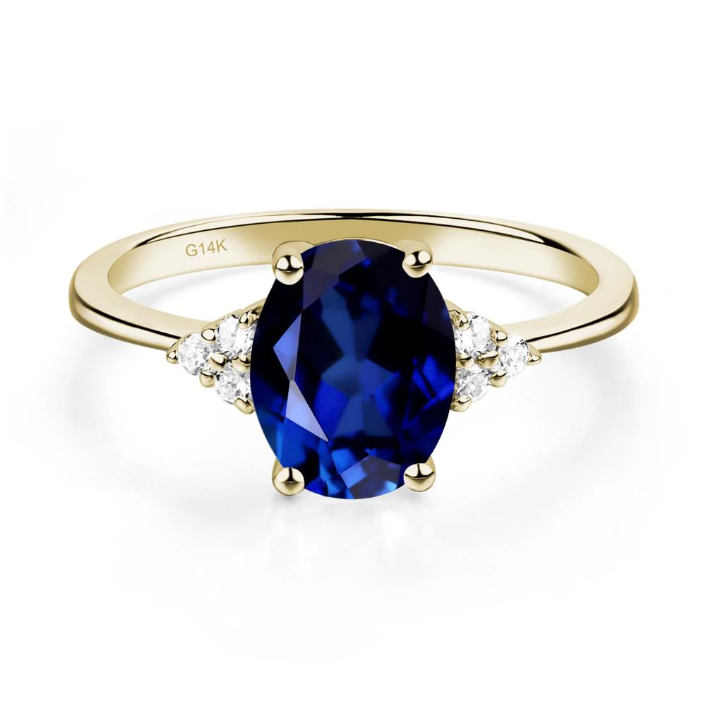 Simple Oval Sapphire Ring - Image 4