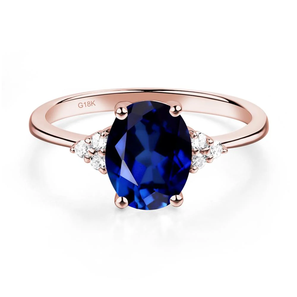 Simple Oval Sapphire Ring - Image 5