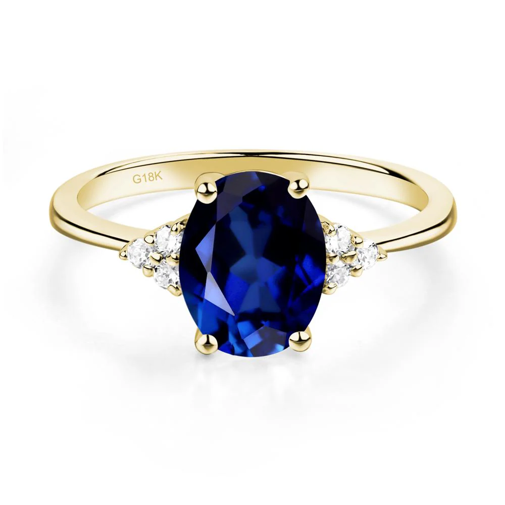 Simple Oval Sapphire Ring - Image 7