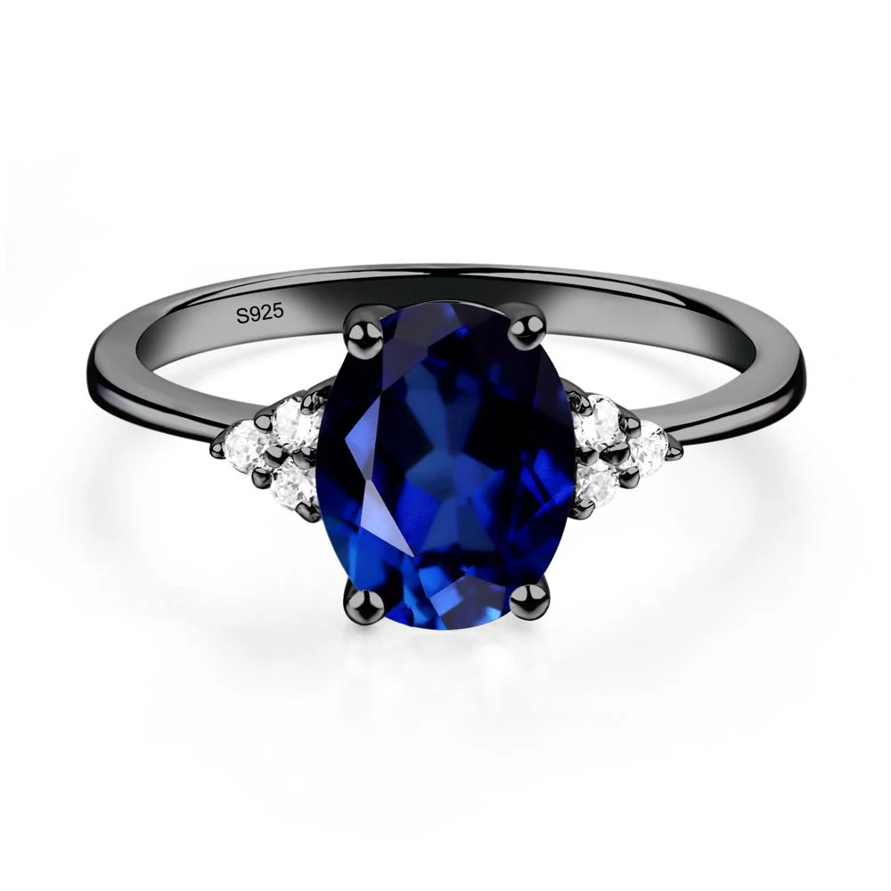 Simple Oval Sapphire Ring - Image 8