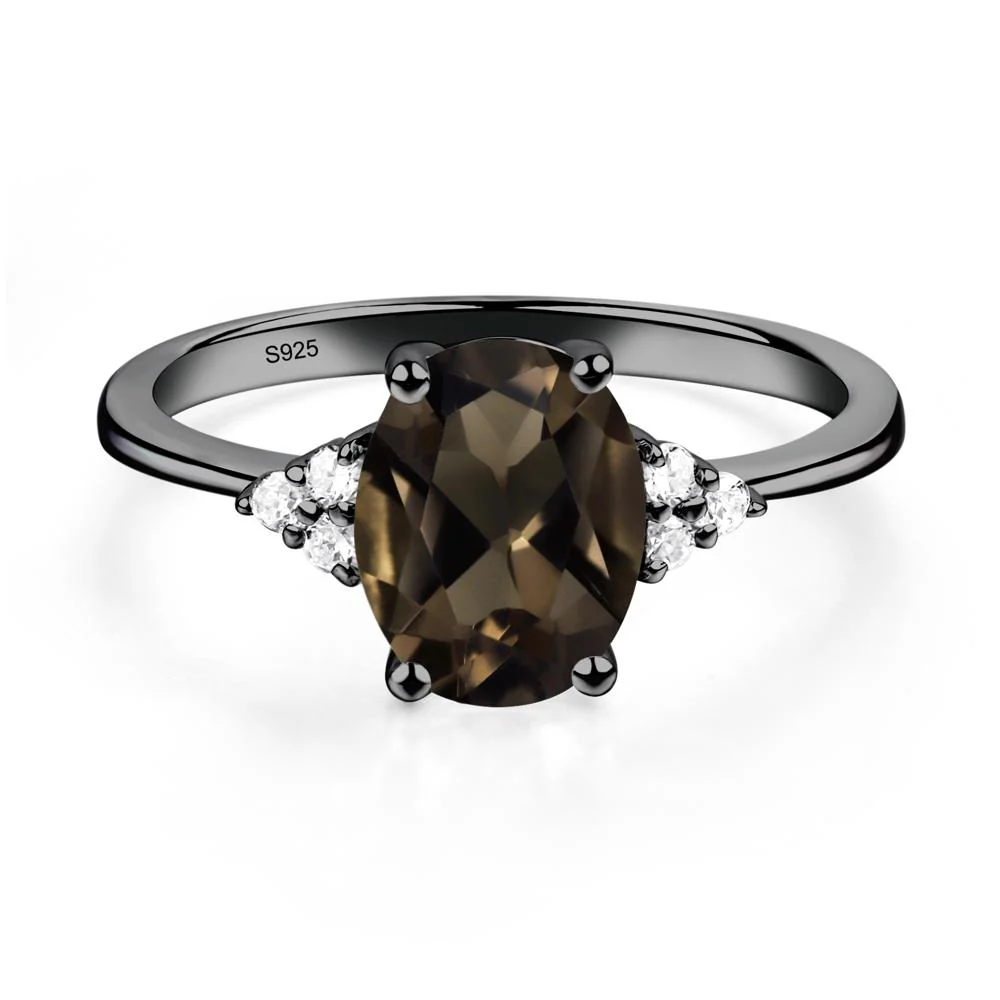 Simple Oval Smoky Quartz Ring - Image 7