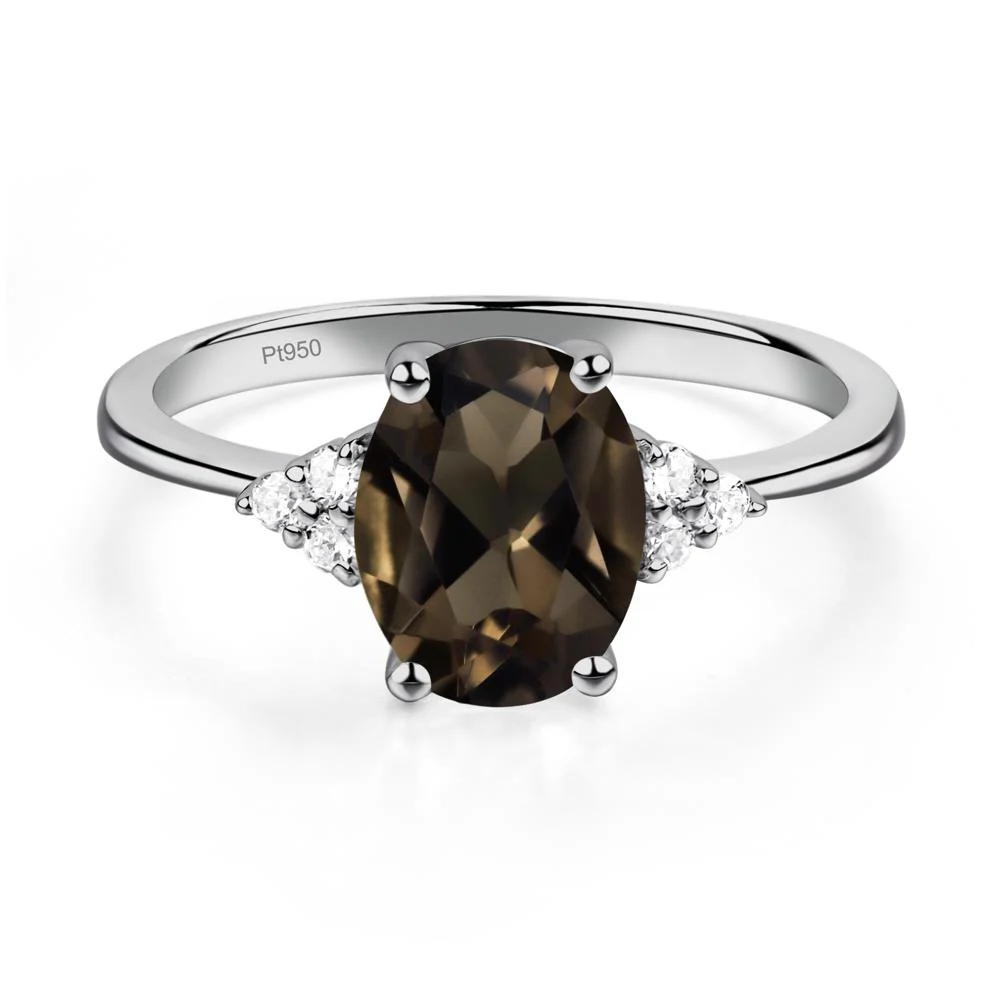 Simple Oval Smoky Quartz Ring - Image 8