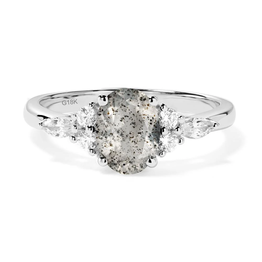 Simple Oval Herkimer Diamond Engagement Ring - Image 9
