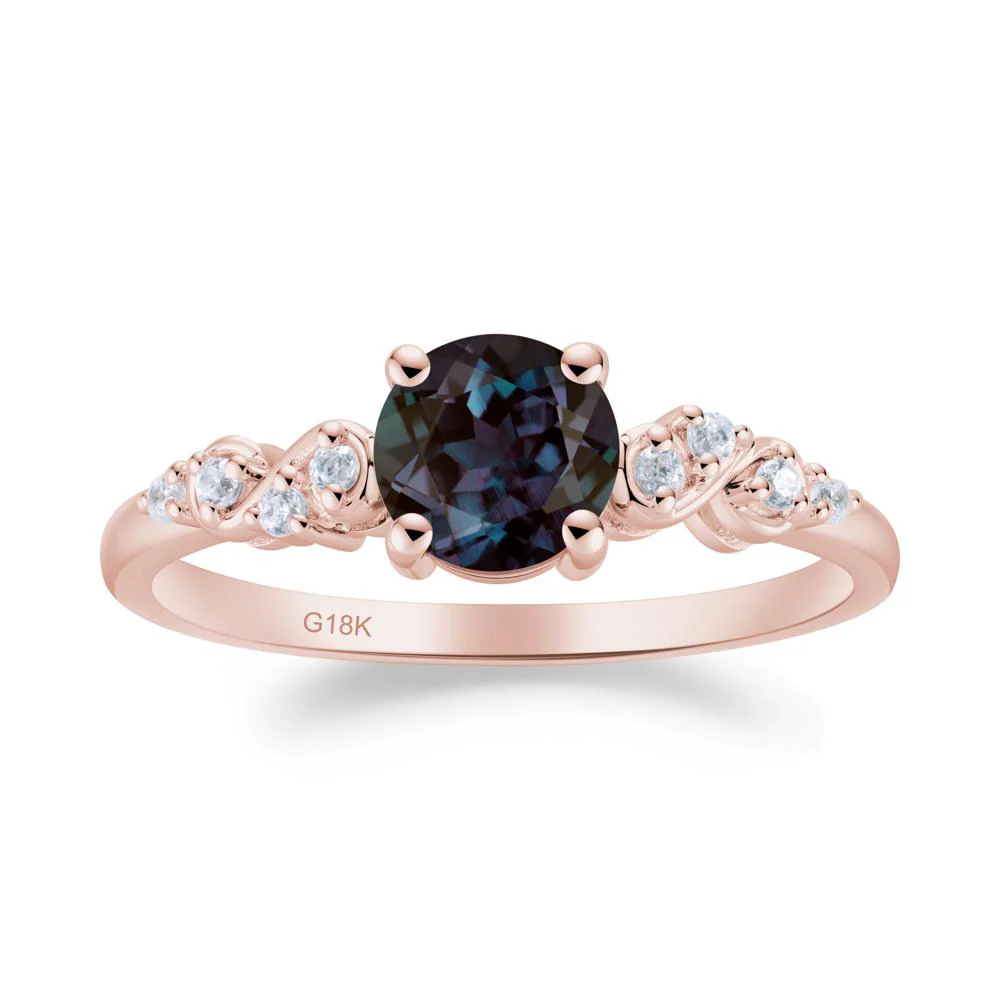 Simple Round Alexandrite Infinity Ring - Image 6