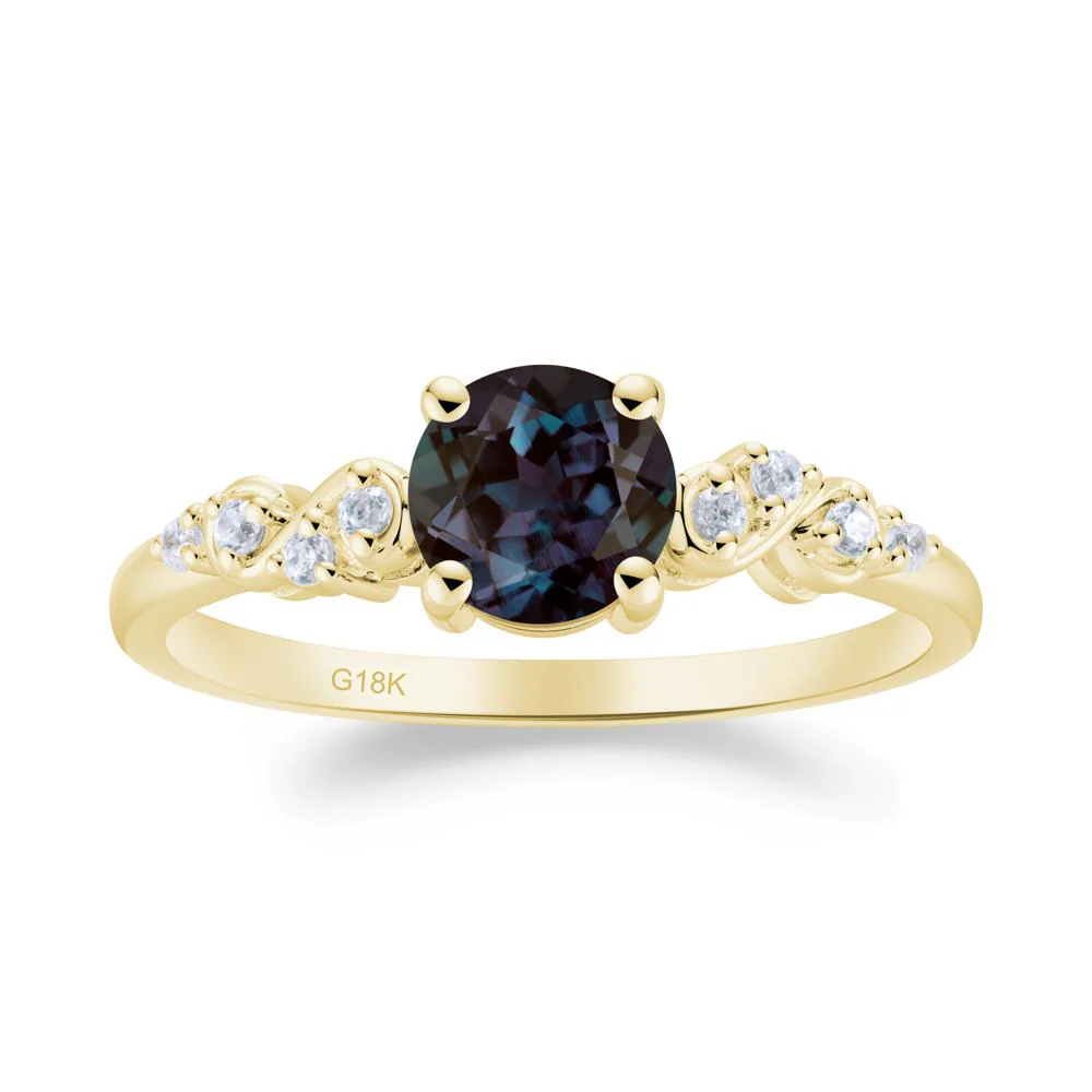 Simple Round Alexandrite Infinity Ring - Image 9