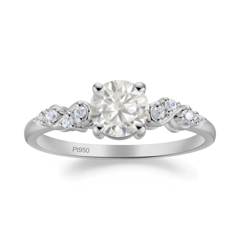 Simple Round Cubic Zirconia Infinity Ring - Image 7