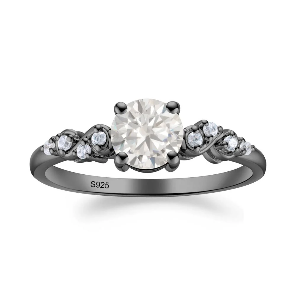 Simple Round Cubic Zirconia Infinity Ring - Image 9