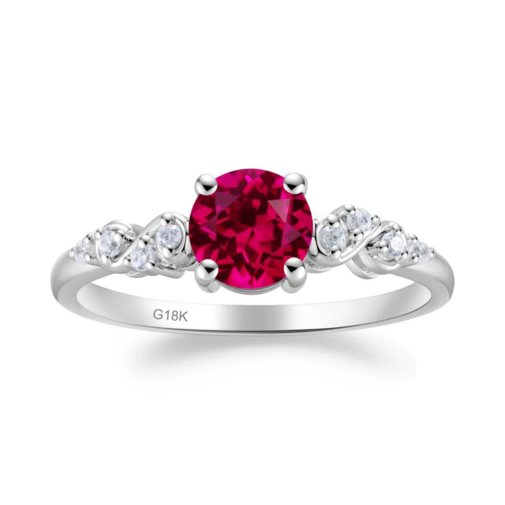 Simple Round Ruby Infinity Ring - Image 8