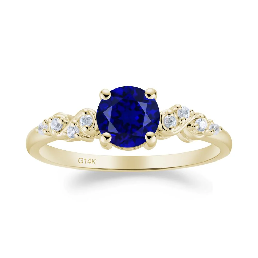 Simple Round Sapphire Infinity Ring