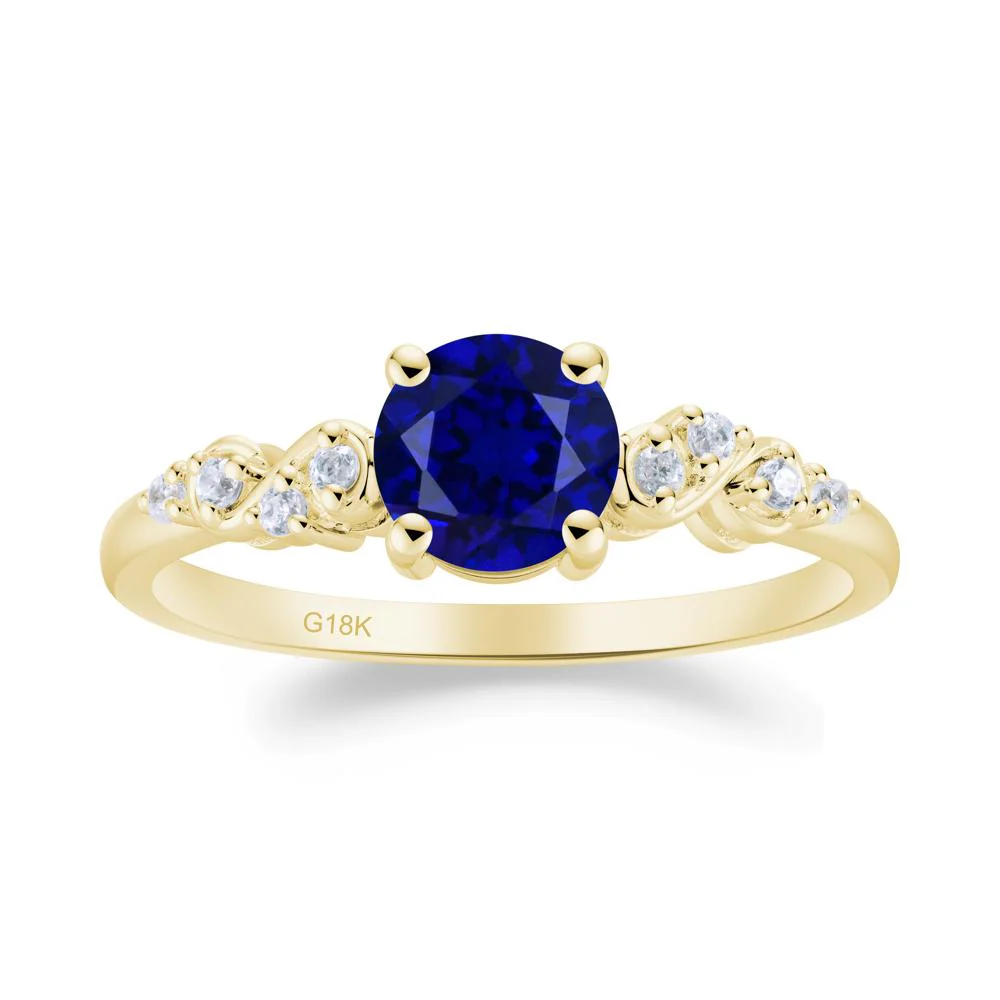 Simple Round Sapphire Infinity Ring - Image 9