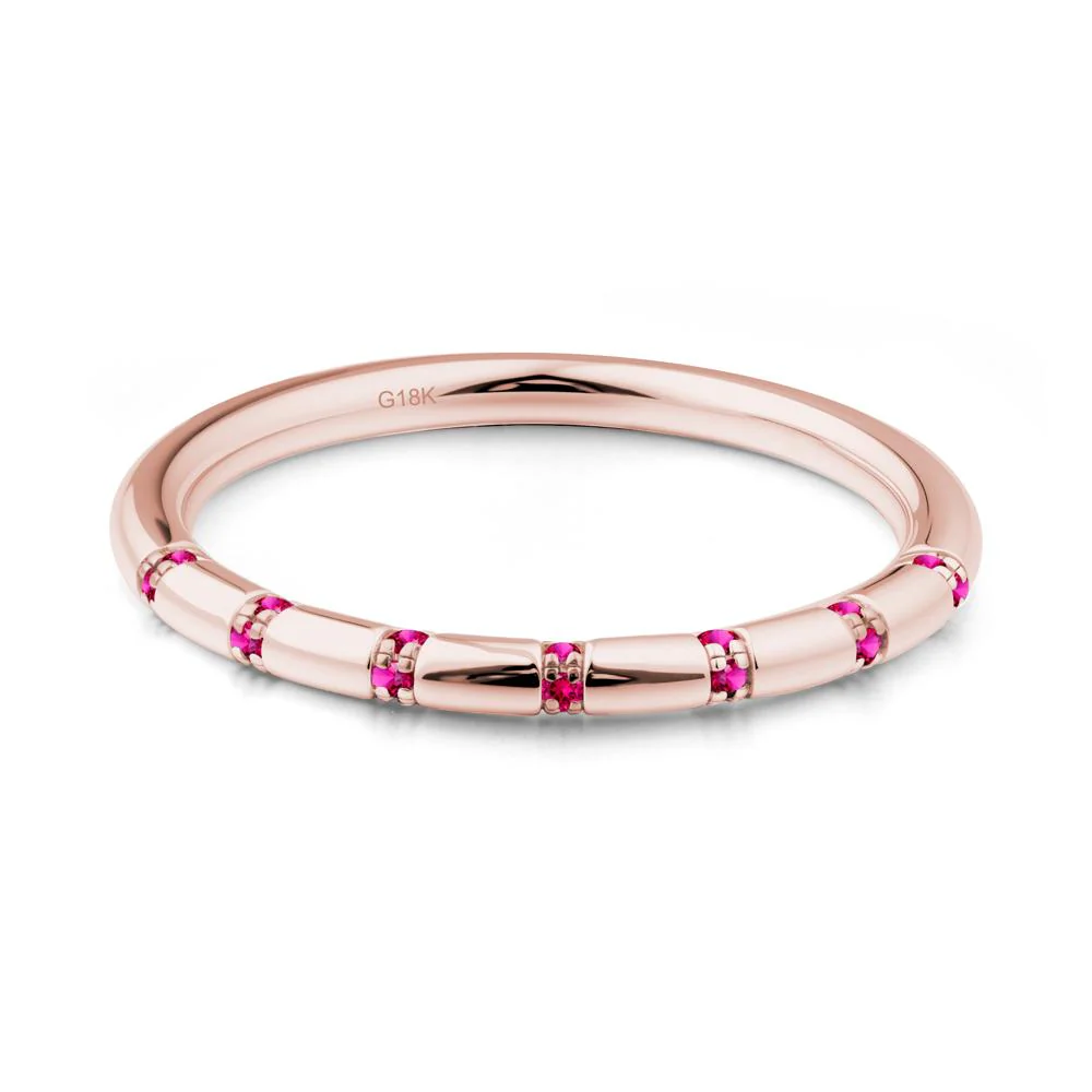 Simple Ruby Stackable Eternity Ring - Image 8