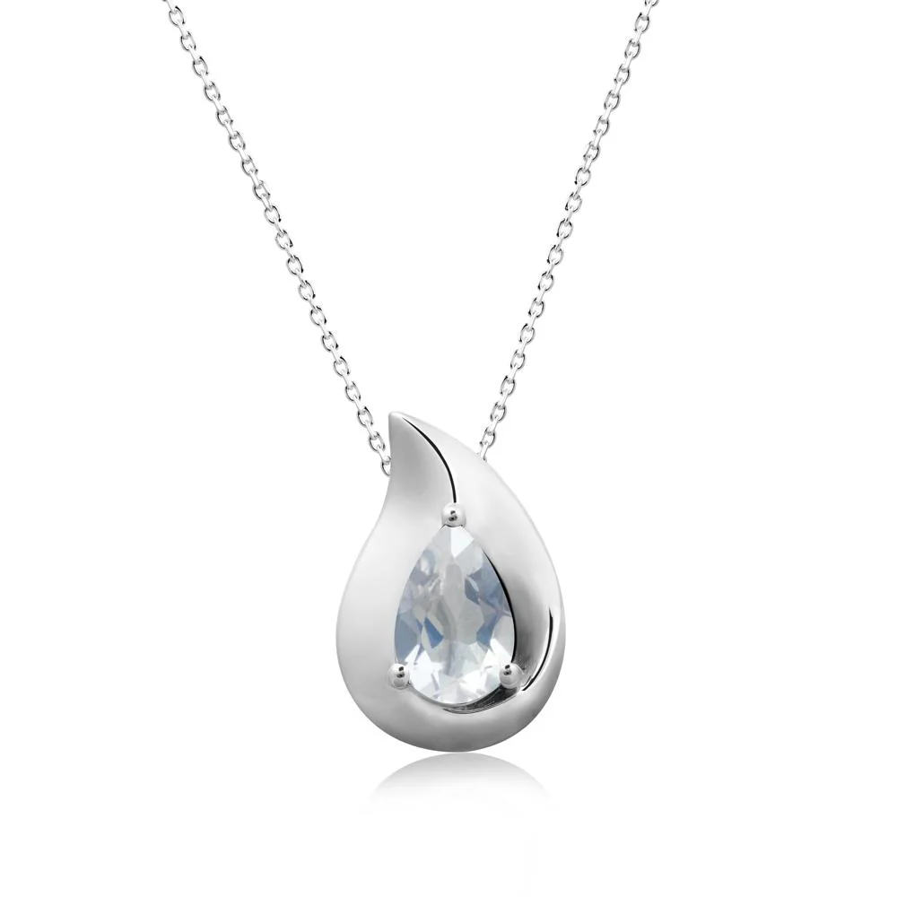 Simple Teardrop Moonstone Pendant - Image 6