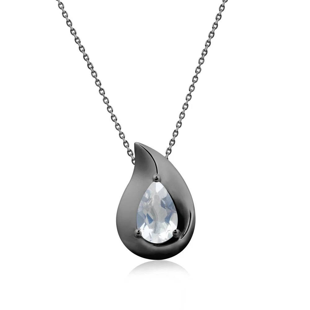Simple Teardrop Moonstone Pendant - Image 8