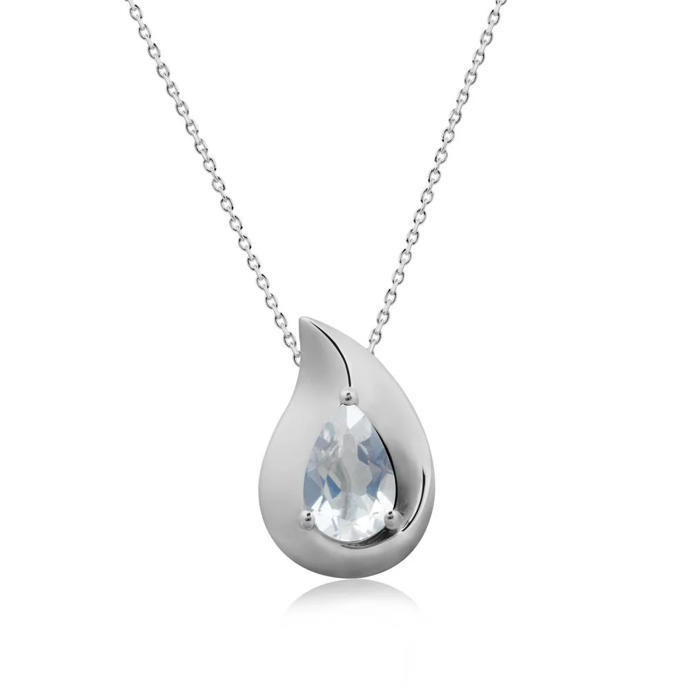 Simple Teardrop Moonstone Pendant - Image 9