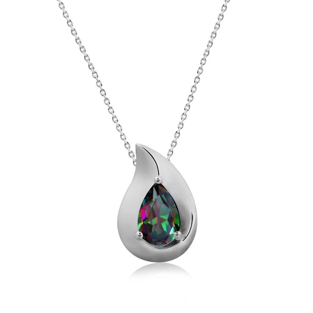 Simple Teardrop Mystic Topaz Pendant - Image 8